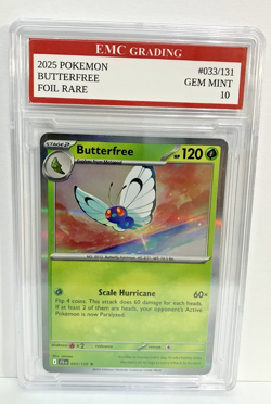 BUTTERFREE #033/131 RARE FOIL Pokemon 2025 Card GRADED 10 MINT TCG CCG - Image 1