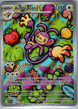 Ambipom 107/094 ME02: Phantasmal Flames - Pokemon Card - NM - Image 1