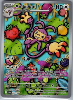 Ambipom 107/094 ME02: Phantasmal Flames - Pokemon Card - NM - Image 1