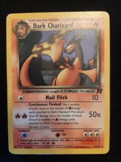 Dark Charizard 21/82 Team Rocket Rare Non Holo Pokemon Card - Image 3