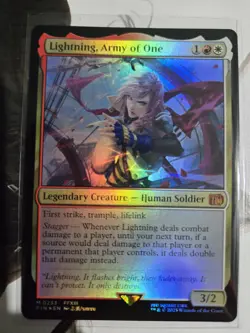 Lightning, Army of One MTG Final Fantasy Foil Card - Image 1