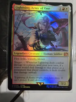 Lightning, Army of One MTG Final Fantasy Foil Card - Image 2