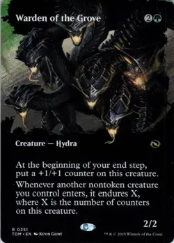 MTG Warden of the Grove (Borderless) (351) | NM | Tarkir: Dragonstorm {TDM} - Image 1
