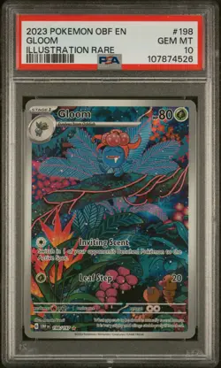2023 POKEMON OBF EN-OBSIDIAN FLAMES ILLUSTRATION RARE #198 GLOOM PSA 10 - Image 1