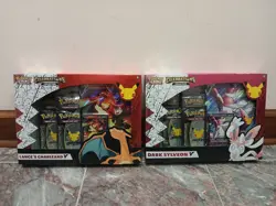 Pokemon 25th Anniversary Celebrations Collection Box Charizard & Dark Sylveon V - Image 1