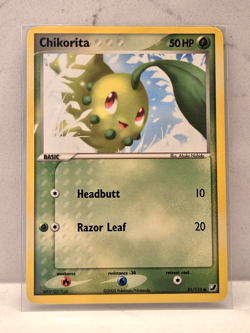 2005 Pokemon Chikorita 051/115 Ex Unseen Forces TCG - Near Mint / LP - Image 1