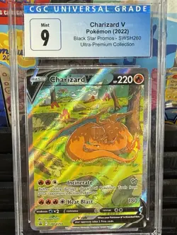 Charizard V SWSH Ultra Premium Collection Pokemon Sword Shield Black Star PSA 9 - Image 1