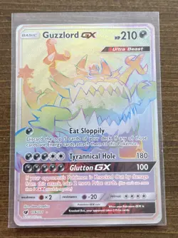 Guzzlord GX 116/111 Rainbow Secret Rare Pokemon 2017 Crimson Invasion - Image 1