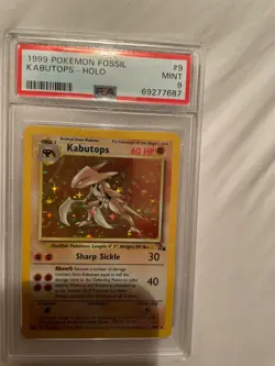 1999 Pokemon Fossil Kabutops-HOLO #9 - Image 2