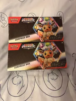 2x Pokemon TCG Scarlet & Violet Prismatic Evolutions Surprise Box | NEW SEALED - Image 1