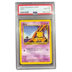 1999 Pokemon Base Set Abra PSA 10 Gem Mint #43 🧠 - Image 1