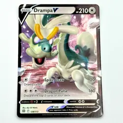 Drampa V 128/172 Near Mint Pokemon Swsh09: Brilliant Stars Ultra Rare Holo - Image 1