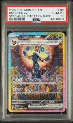 POKEMON Prismatic Evolutions UMBREON EX 161/131 Special Illustration Rare PSA 10 - Image 1