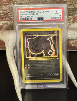 2002 POKEMON NEO DESTINY 1ST EDITION #112 SHINING STEELIX PSA 9 - Image 1