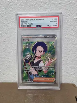 Perrin 209/167 Twilight Masquerade Full Art PSA 8 NM-M Pokemon TCG - Image 1