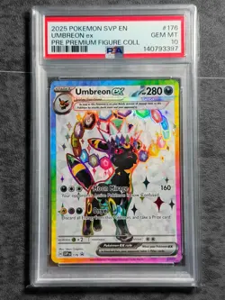 2025 PRISMATIC UMBREON EX #176 POKEMON SVP EN-SV BLACK STAR PROMO PSA 10 ! - Image 1