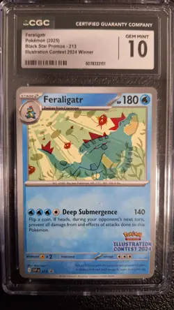 CGC 10 - Pokemon (2025) EN Black Star Promo - Feraligatr #213 - Image 1