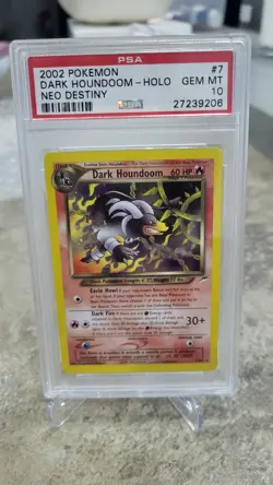 Pokemon Dark Houndoom Neo Destiny Unlimited Holo Rare #7 PSA 10 Gem Mint - Image 3