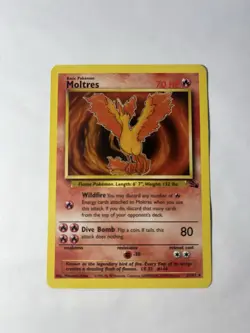 Pokemon TCG - Moltres 27/62 Non-Holo Unlimited Rare - WOTC Fossil Set NM LP - Image 1