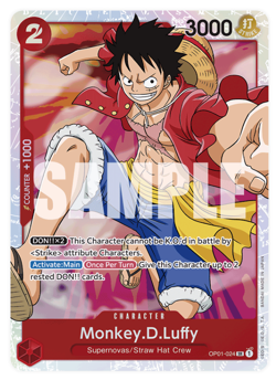 Monkey.D.Luffy OP01-024 SR - Romance Dawn One Piece TCG - Image 1