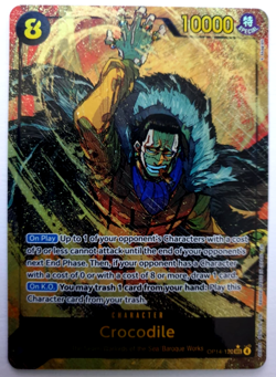 Crocodile - One Piece The Azure Sea's Seven - Alt Art SEC - OP14-120 NM - Image 1