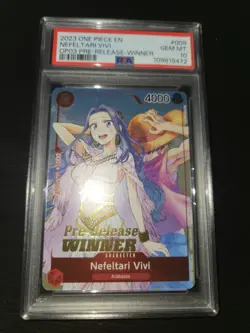 Nefeltari Vivi OP03 Pre Release Winner ST01-009 One Piece TCG PSA 10 English - Image 2