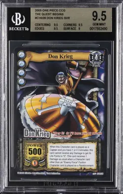 2005 ONE PIECE CCG THE QUEST BEGINS - SVR #CH028 DON KRIEG BGS 9.5 - Image 1