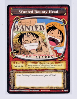 Monkey D. Luffy Vintage One Piece The Quest Begins Wanted Bounty Head 2005 NM - Image 1