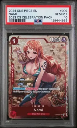 2024 ONE PIECE CHAMPIONSHIP 2023 CELEBRATION PACK #007 NAMI PSA 10 - Image 1
