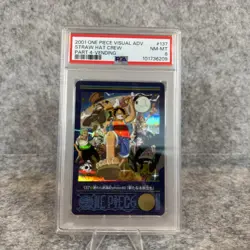 2001 CARDDASS ONE PIECE VISUAL ADVENTURE PART 4 VENDING STRAW HAT CREW PSA 8 - Image 1