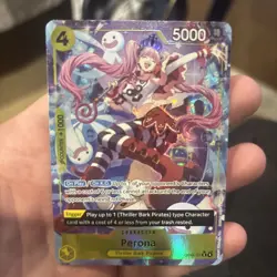 One Piece CCG Perona The Azure Sea's Seven Parallel Rare Foil OP14-111 NM - Image 1