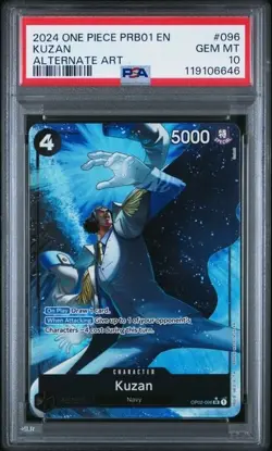 KUZAN 2024 ONE PIECE ALTERNATE ART SUPER RARE PRBO1-096 GRADED PSA 10 GEM MINT - Image 1