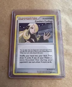 Cynthia's Feelings Holo Pokemon Supporter Card 131/146 Legends Awakened 2008 MP - Image 1