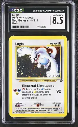CGC 8.5 Lugia 2000 Neo Genesis 9/111 Holo Pokemon Card - Image 1