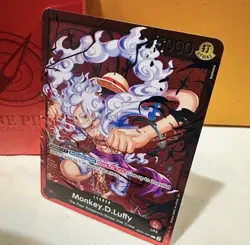 Monkey.D.Luffy (gear 5) ST21-001 L, foil, ALT, english (Bashikou) one piece card - Image 5