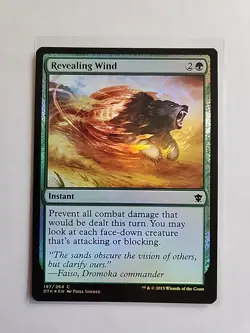 Revealing Wind (Foil) - Dragons of Tarkir - LP - MTG Magic - Common - Instant - Image 1