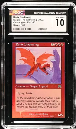 RORIX BLADEWING Onslaught Foil Rare CGC 10 MTG [Nostalgium] - Image 1