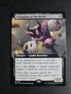 Champion of the Weird (Extended Art) Rare MTG Lorwyn Eclipsed - Image 1