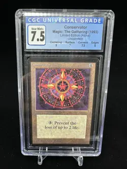 MTG Alpha CONSERVATOR CGC 7.5 1993 Magic The Gathering - Image 1