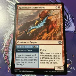 MTG, RUNESCALE STORMBROOD, TDM, TARKIR DRAGONSTORM, 0221, UNCOMMON /NM/REGULAR - Image 1