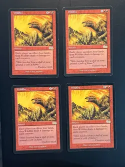 MTG - Wildfire - Urza's Saga - Play Set of 4 - LP (Magic: The Gathering) - Image 1