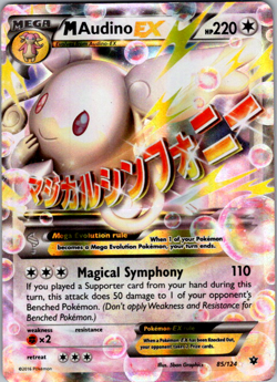 M Audino EX 85/124 - Fates Collide Ultra Rare Pokemon TCG - Image 1