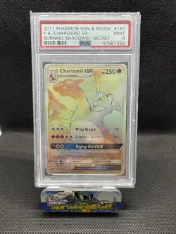 Pokemon Card PSA 9 Charizard GX 150/147 Burning Shadows Full Art Secret Rare - Image 1