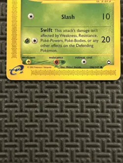 Pokemon TCG Card - Scyther Aquapolis 106/147 Non Holo LP - Image 5