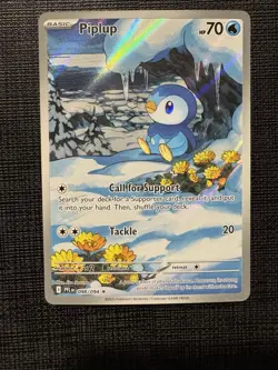 Pokemon TCG Piplup 098/094 ME02: Phantasmal Flames Illustration Rare Holofoil NM - Image 1