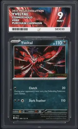 Pokemon TCG Yveltal 088/132 Stamped Promo Mega Evolution ACE Mint 9 - Image 1