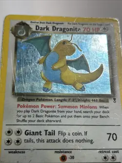 2004 Pokemon Dark Dragonite 5/110 Legendary Collection Holo Rare English LP - Image 2