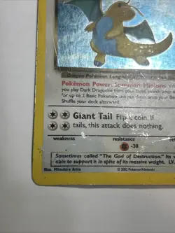 2004 Pokemon Dark Dragonite 5/110 Legendary Collection Holo Rare English LP - Image 4