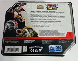Pokemon Scarlet Violet Paldean Fates Charizard Tin Factory Sealed (NEW) - Image 2