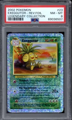 Pokemon Legendary Collection Reverse Holo Foil Exeggutor 23/110 PSA 8 - Image 1